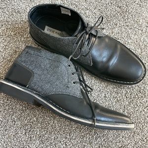 Steve Madden Men's Size 8.5 /Black Leather Harken 647 Chukka Ankle Boot Lace-up